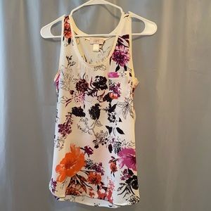 Loft Floral Sleeveless Blouse